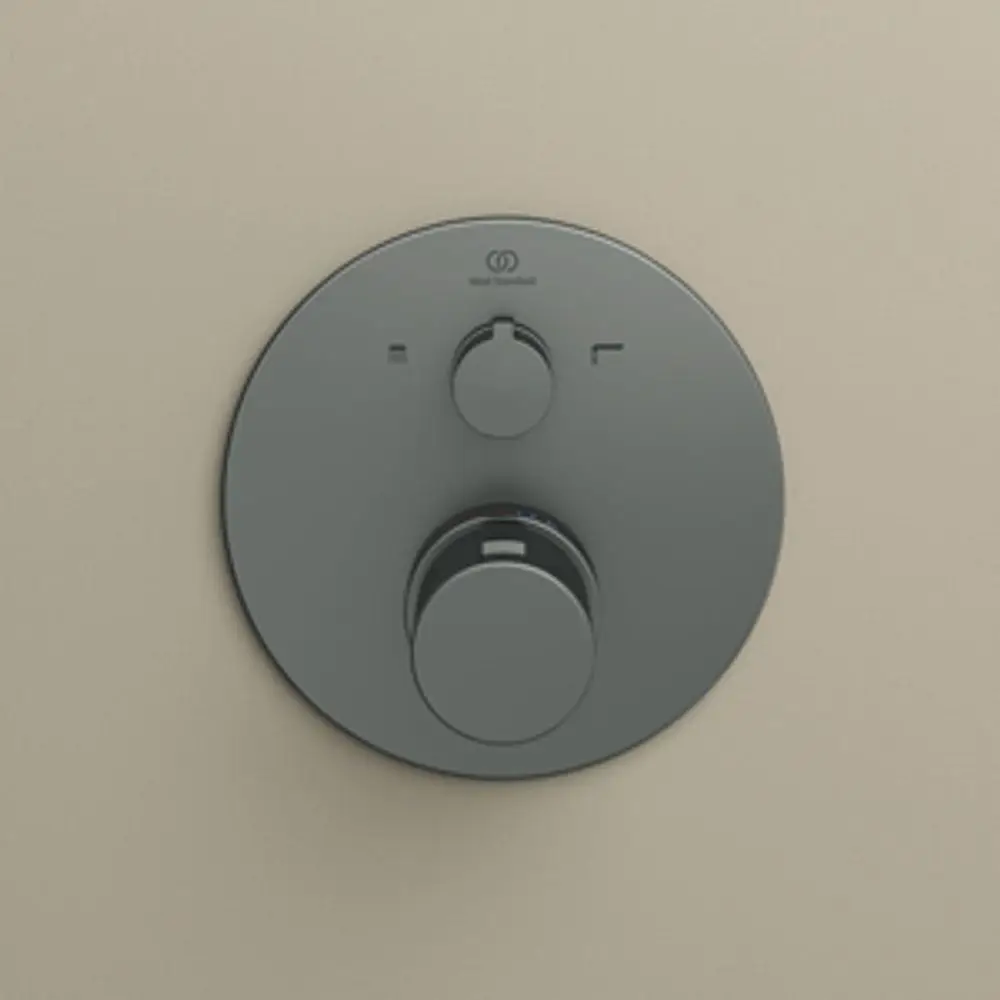 IS-Badethermostat-UP-Ceratherm-T100-Bausatz-2-Rosette-d163mm-Magnetic-Grey-A5814A5 gallery number 6